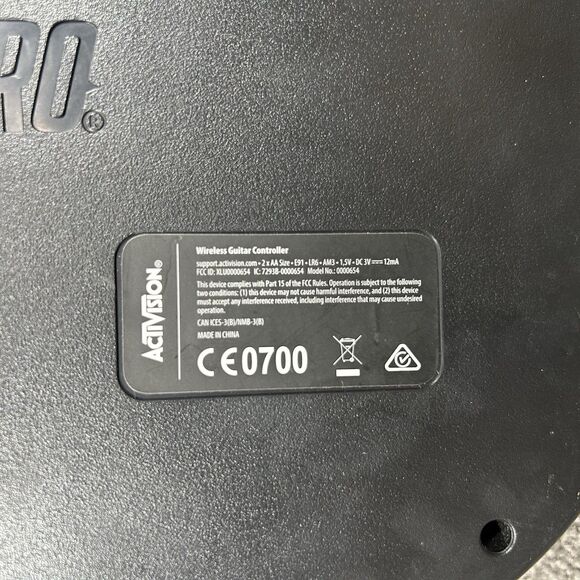 Guitar Hero Activision Power Wireless Guitar Model 0000654 PS3 Xbox 360 Untested - Picture 9 of 10